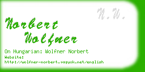 norbert wolfner business card